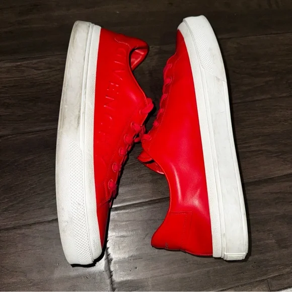 Givenchy Red Sneakers with White Soles